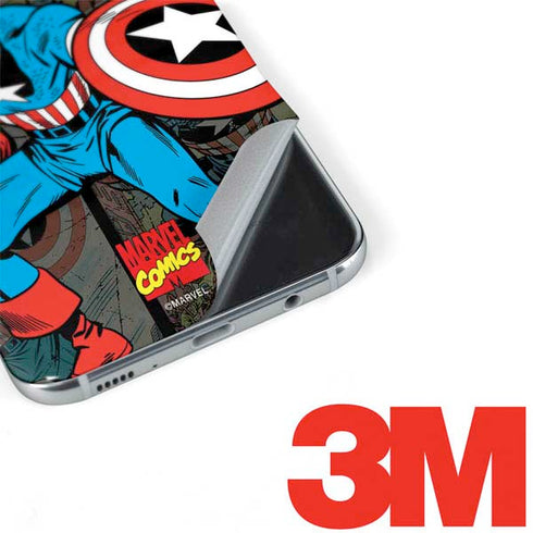 Marvel Classic Comics Captain America Vintage Galaxy S8 Plus Skin